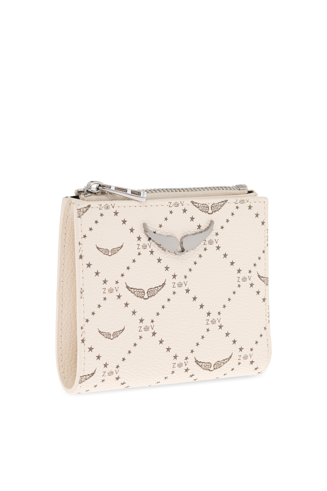 ZADIG & VOLTAIRE ロゴプレートジップアラウンドミニ財布 Special offers women's luxury leather wallets & purses